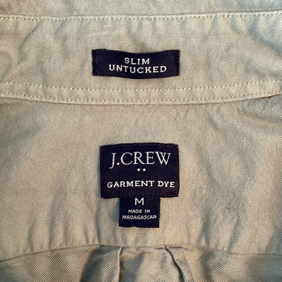 J. Crew Button Down Slim Untucked Green Size M - Picture 3 of 3